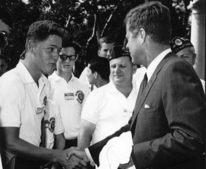 Bill Clinton and John F. Kennedy (1963)